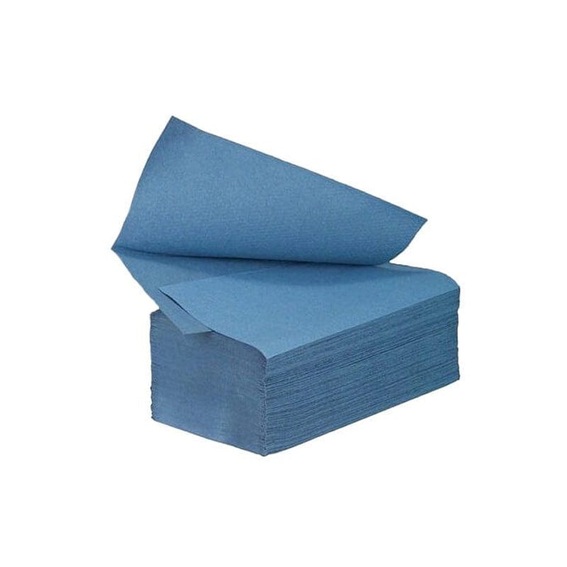 Jangro v-fold hand towels 1ply blue