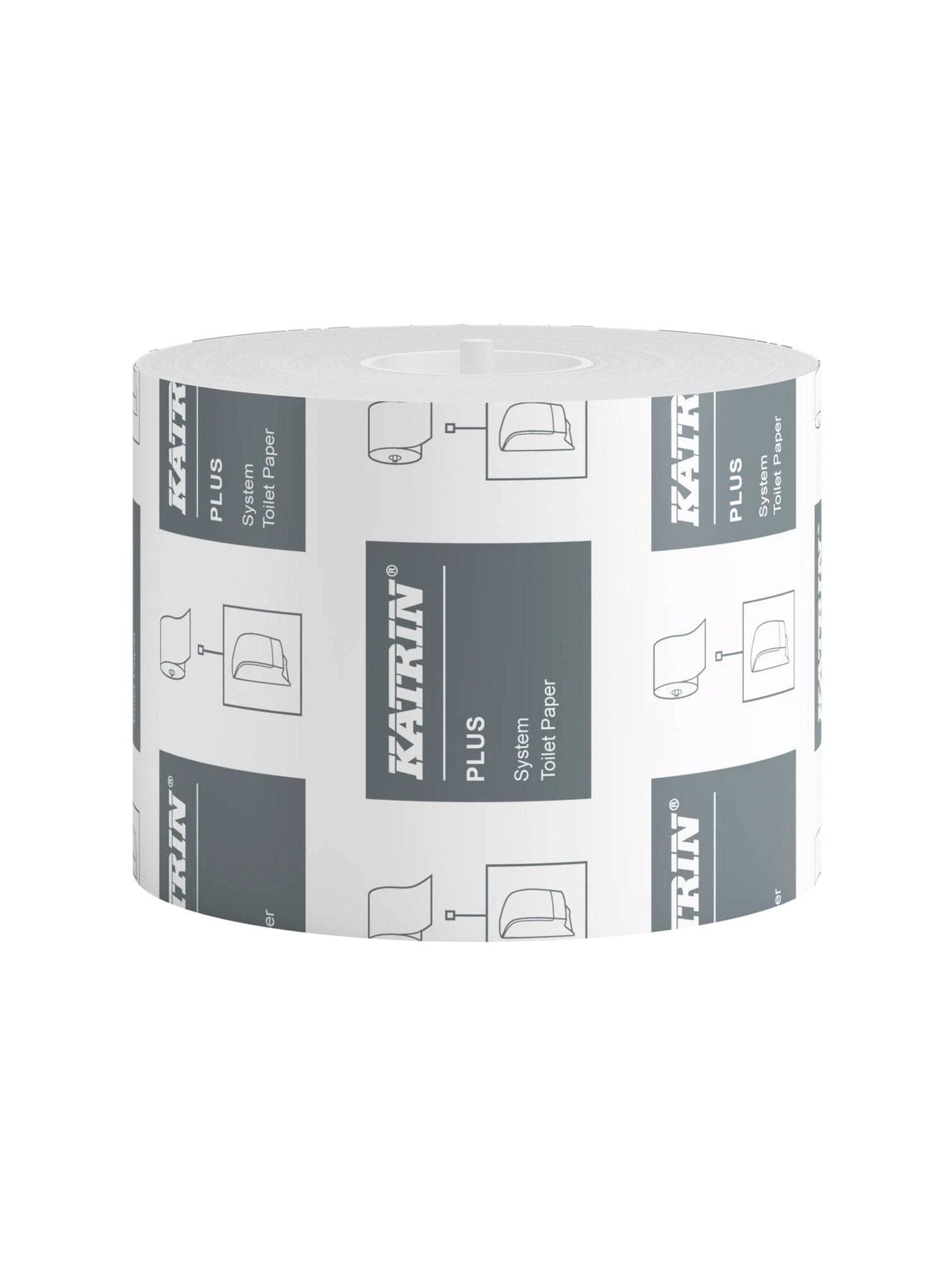 A Katrin Classic System Toilet Roll with 800 sheets of white soft 2-ply toilet tissue.