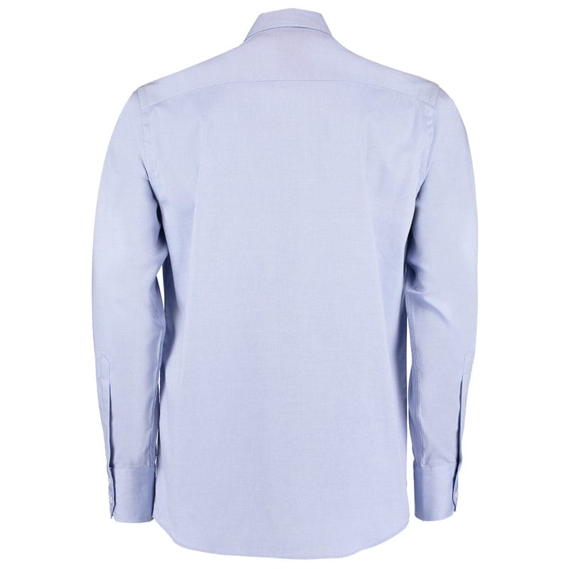 kustom kit premium fit oxford shirt light blue back