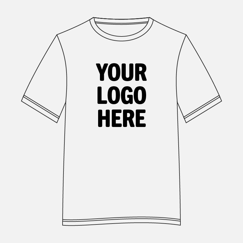 large printed logo front
