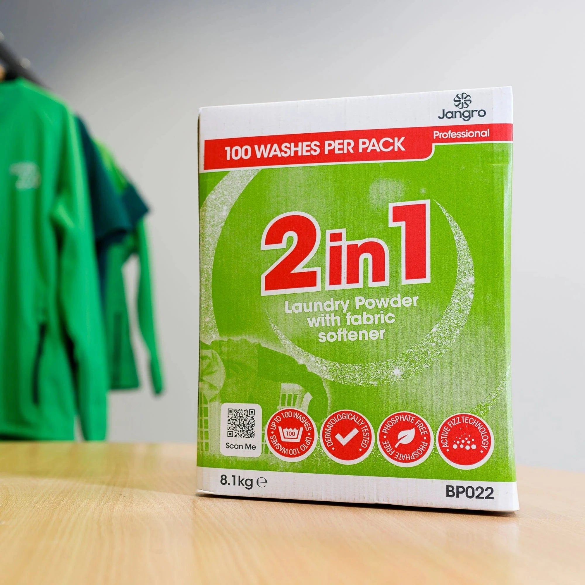 2 in 1 laundry powder with fabric softener