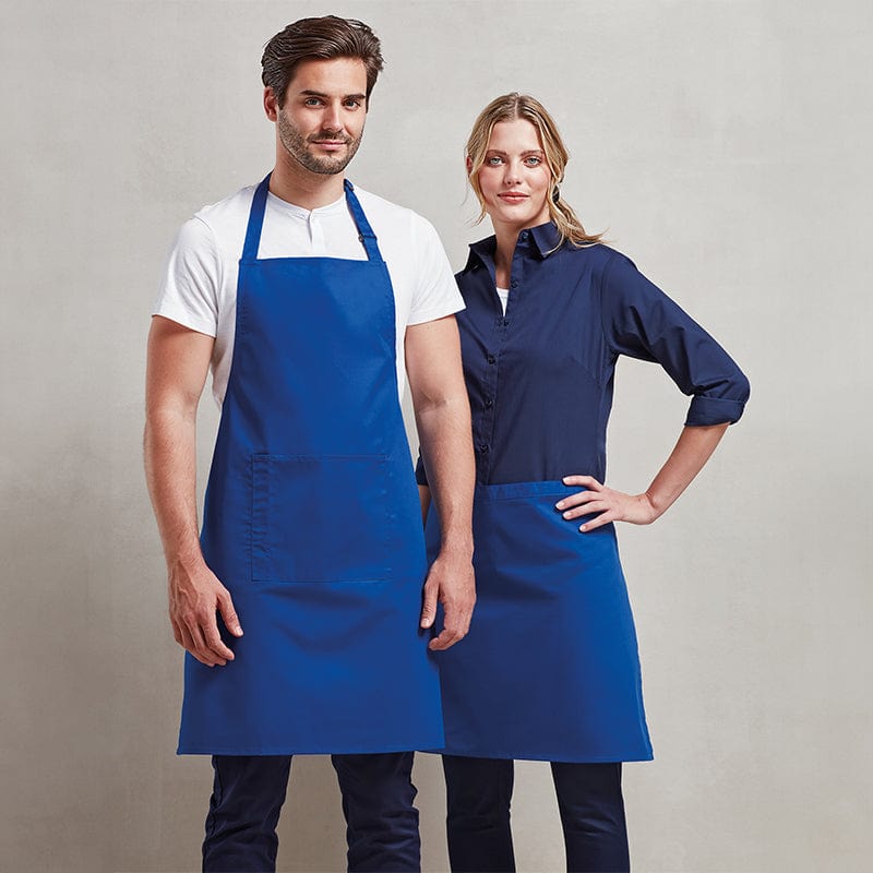 mid blue pen pocket apron model pr154