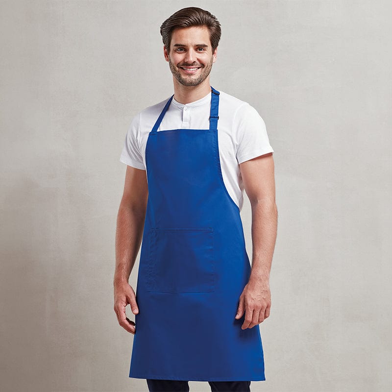 mid blue pen pocket apron model