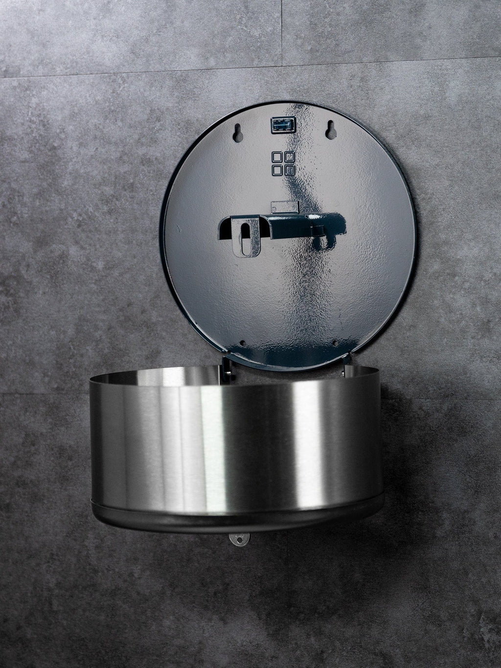 open mini jumbo stainless steel dispenser
