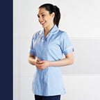 pale blue navy modern ladies nurse tunic