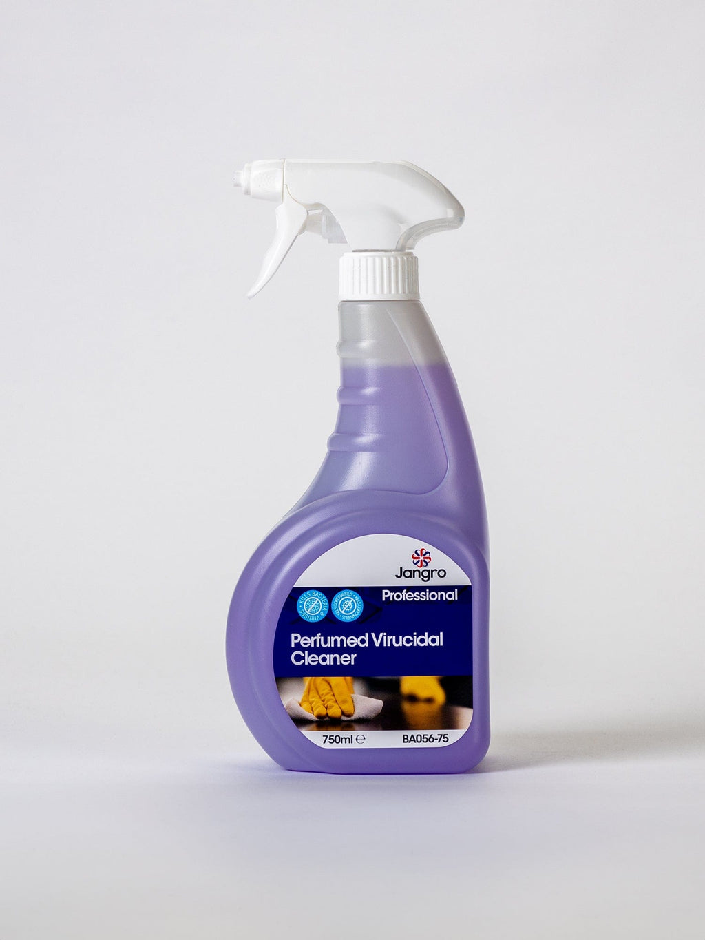 perfumed virucidal cleaner on washable surfaces