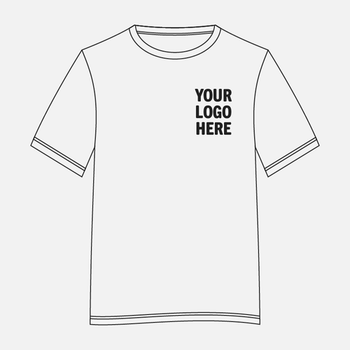 personalised printed workwear left breast