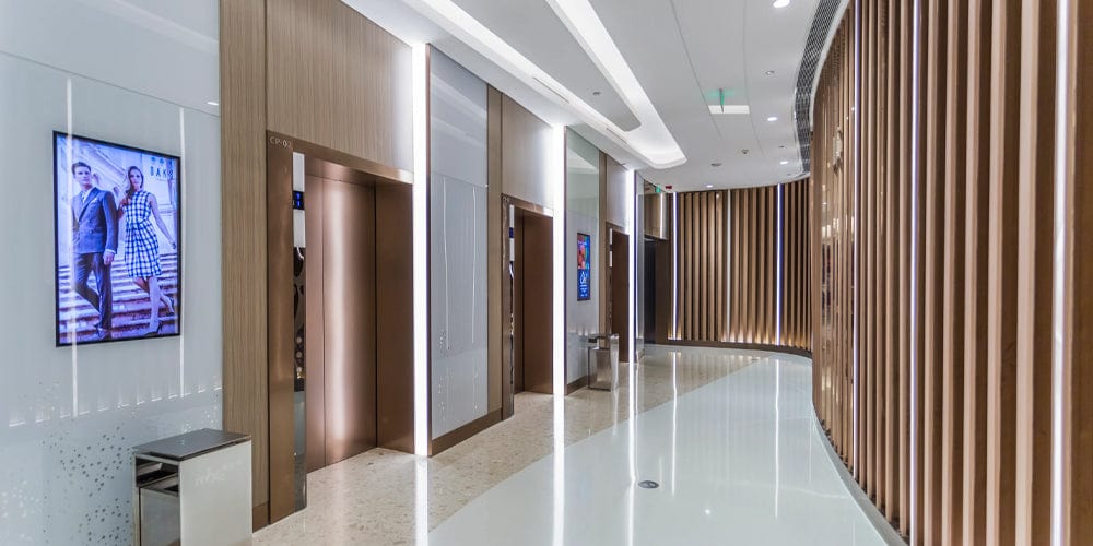 polished modern clean interior office building