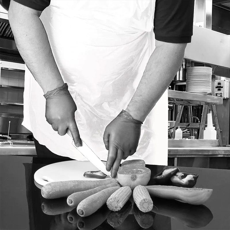 polyco apron on roll white