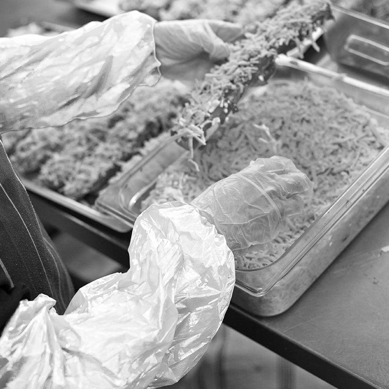 polythene oversleeves white model 1