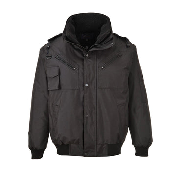 portwest 3 in 1 bomber jacket f465 black water repellent