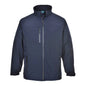 portwest 3 layer softshell jacket tk50 navy front waterproof