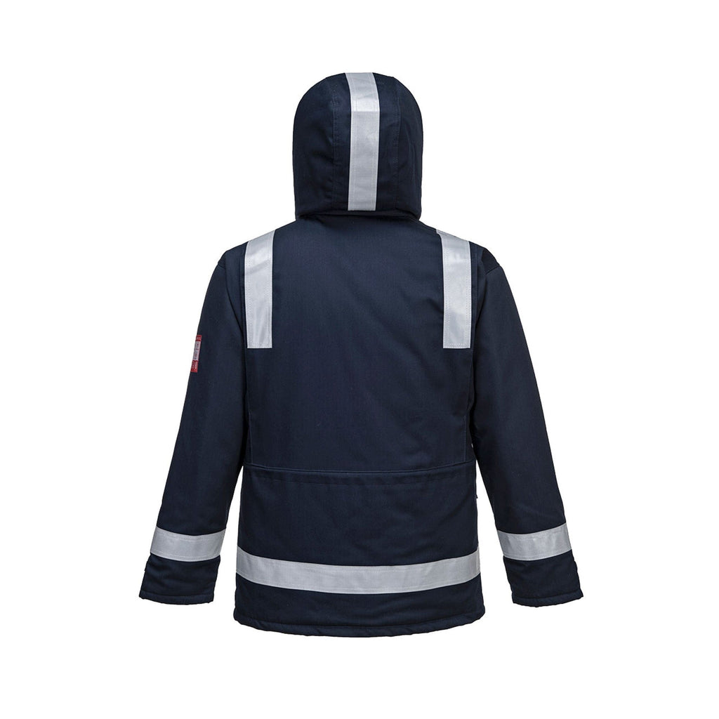 portwest bizflame anti static jacket fr59 navy reverse