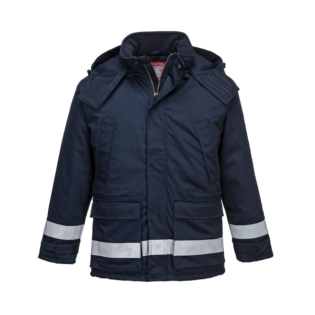 portwest bizflame anti static jacket fr59 navy