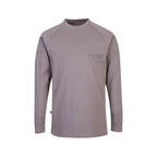 portwest bizflame long sleeve top fr33 grey