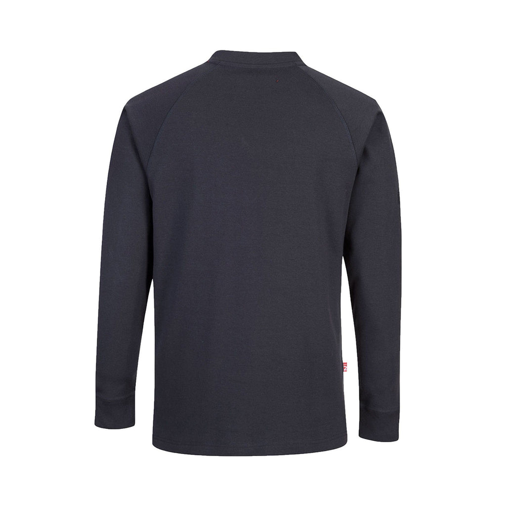 portwest bizflame long sleeve top fr33 navy reverse