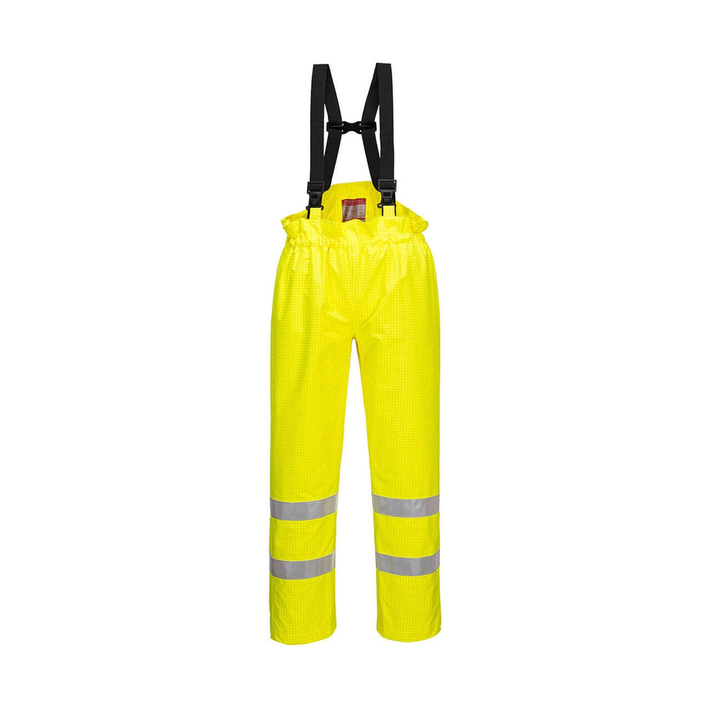 portwest bizflame rain unlined hi vis fr trousers s780