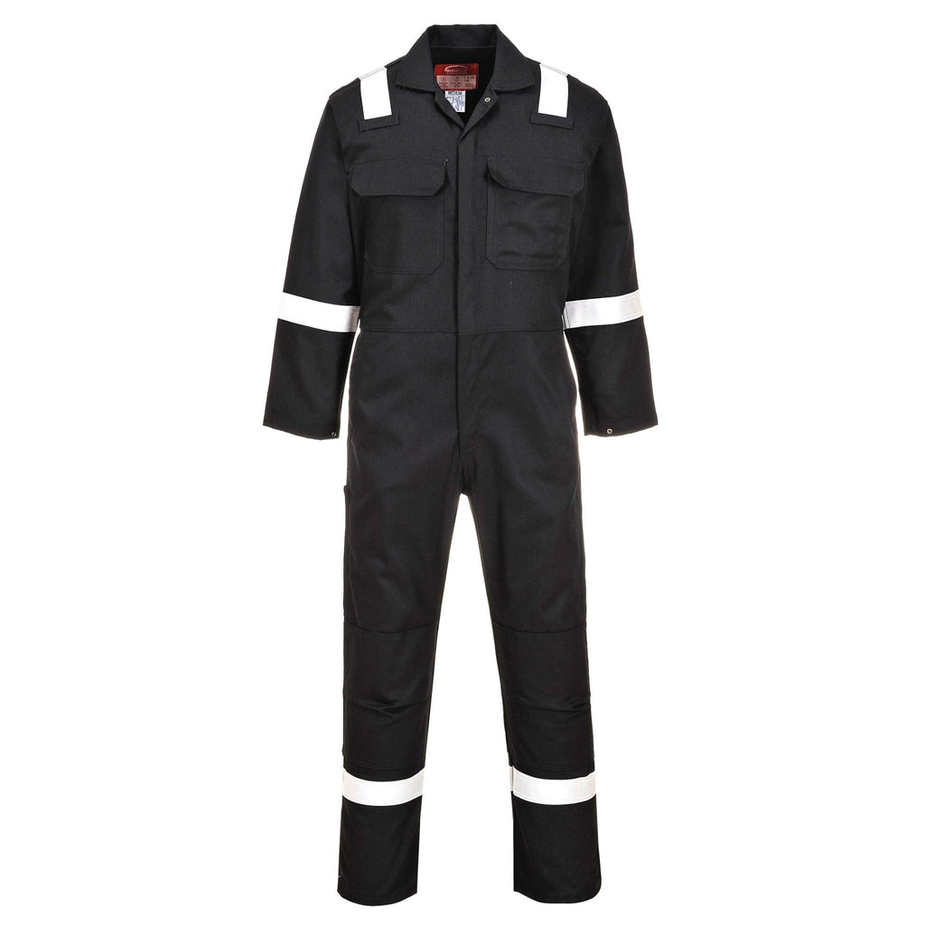 portwest bizweld black iona coverall