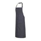 portwest butchers apron with pocket s855 navy stripe adjustable strap