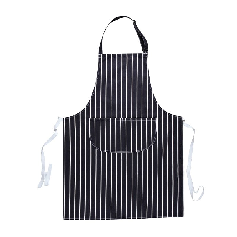 portwest butchers apron with pocket s855 navy stripe