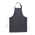 portwest butchers apron with pocket s855 navy stripe