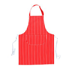 portwest butchers apron with pocket s855 red stripe