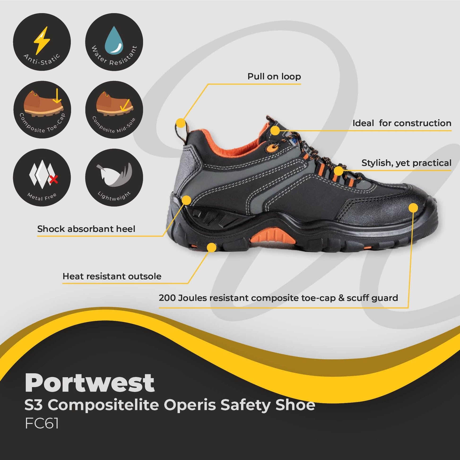 portwest compositelite operis shoe s3 fc61