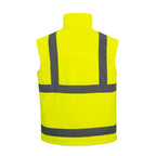 portwest hi vis 3 layer softshell jacket S428 yellow back
