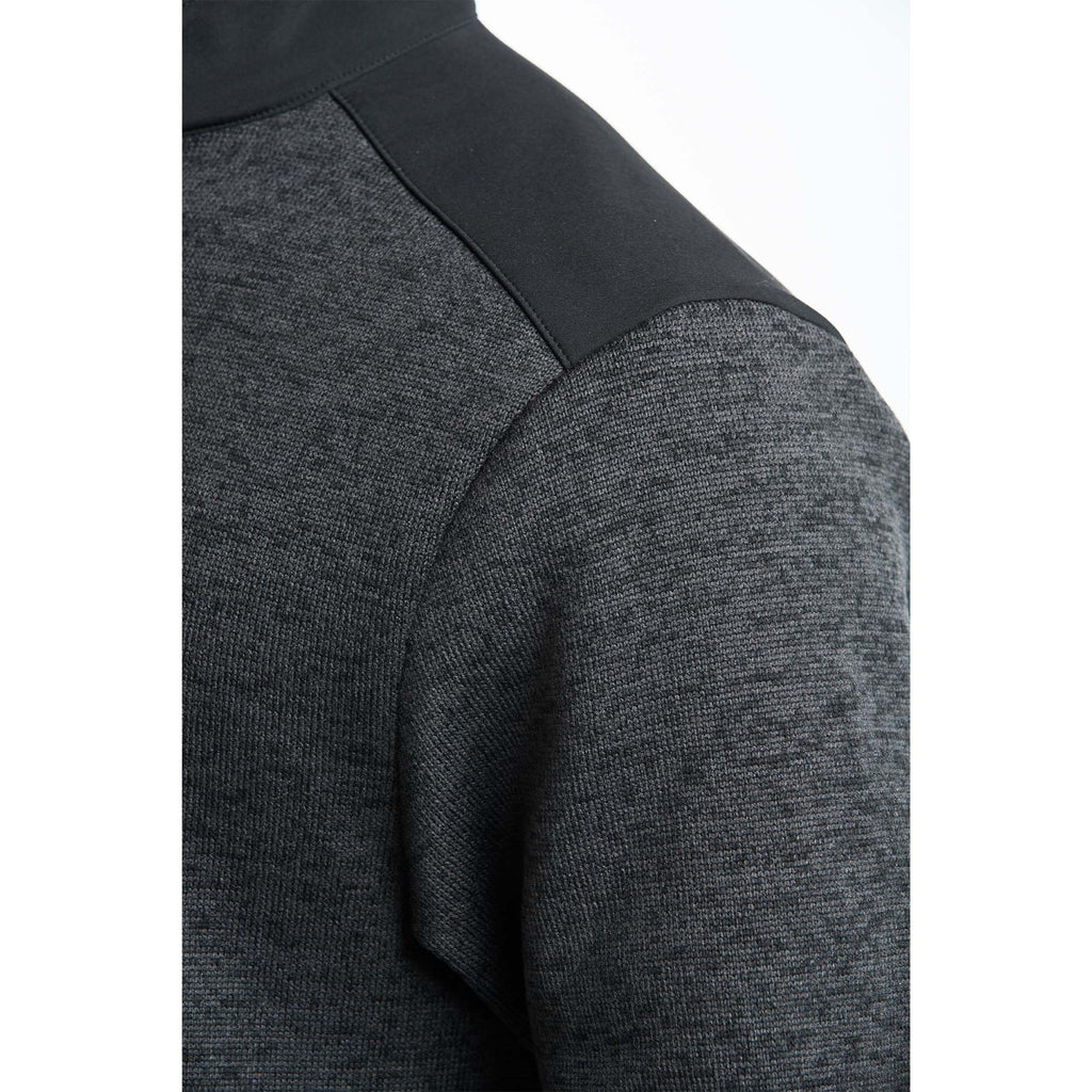 portwest kx3 performence fleece t830 close up edge stitching grey marl