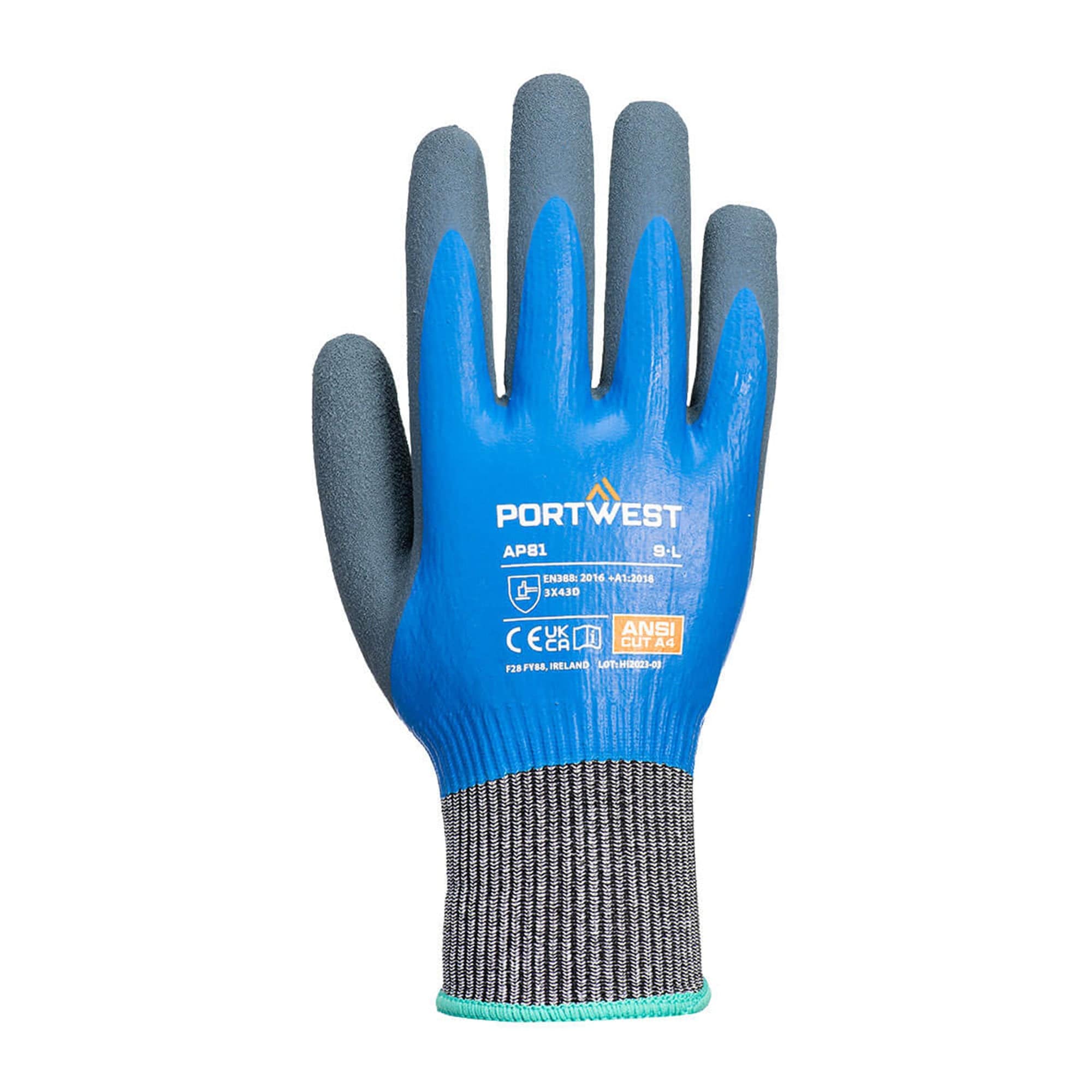 Portwest Liquid Pro HR Cut Glove AP81 - Blue