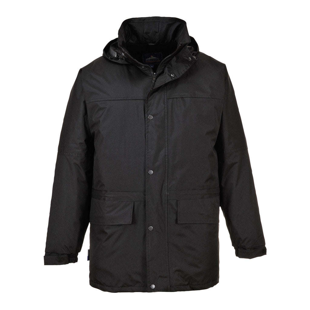 portwest oban fleece lined jacket s523 fleece lined concealed hood