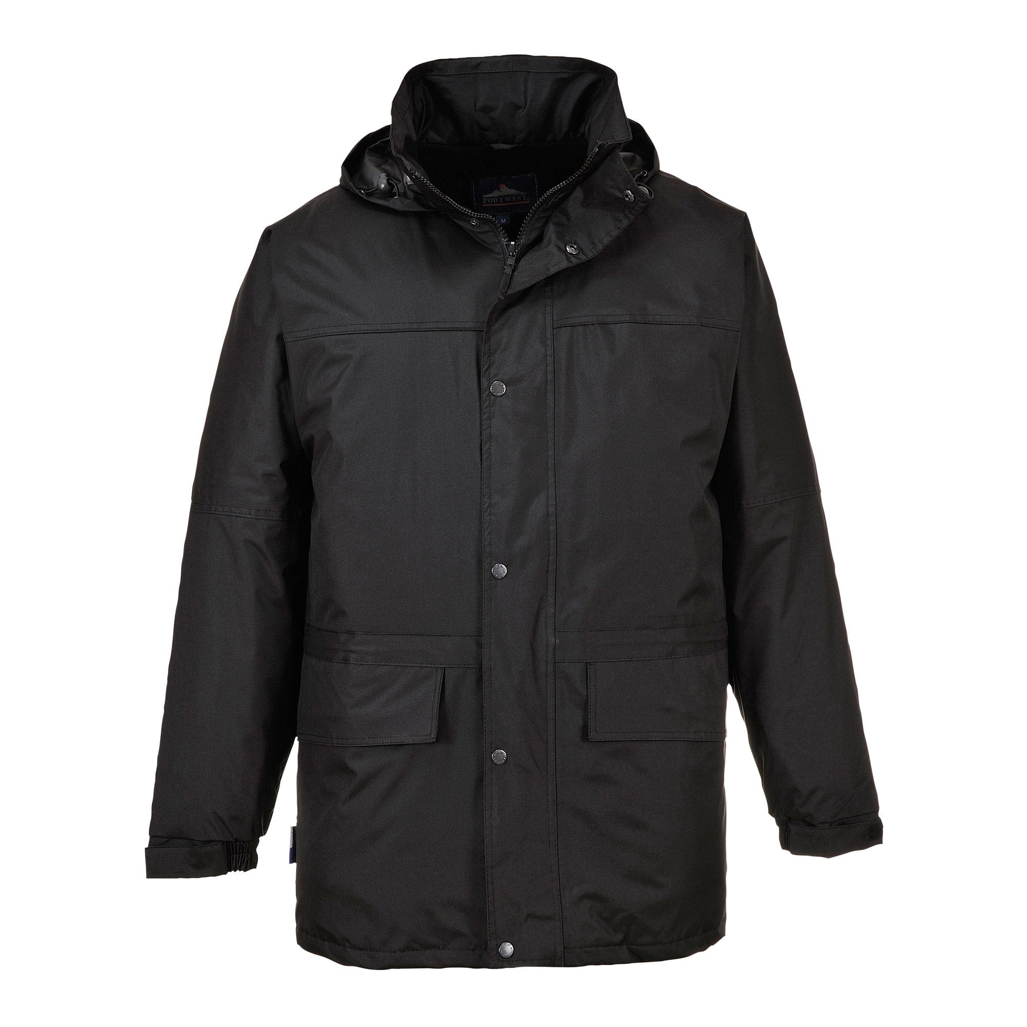 portwest oban fleece lined jacket s523 fleece lined concealed hood