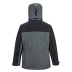portwest orkney 3 in 1 breathable jacket s532 grey back pack away hood nylon shell
