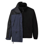 portwest orkney 3 in 1 breathable jacket s532 navy fleece windproof