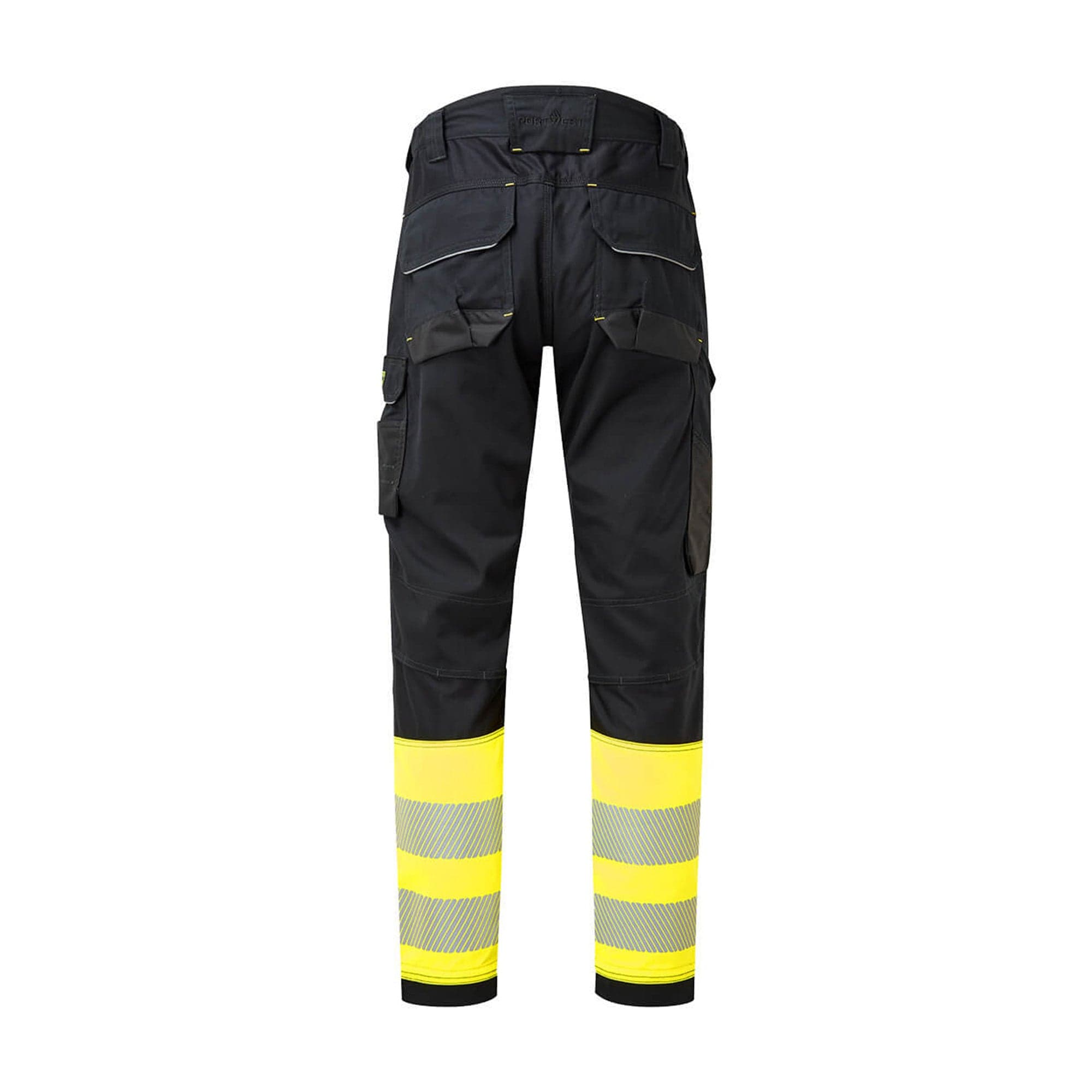 Portwest PW3 Flame Resitant Hi Vis Class 1 Holster Trousers FR416 - Yellow/Black Reverse
