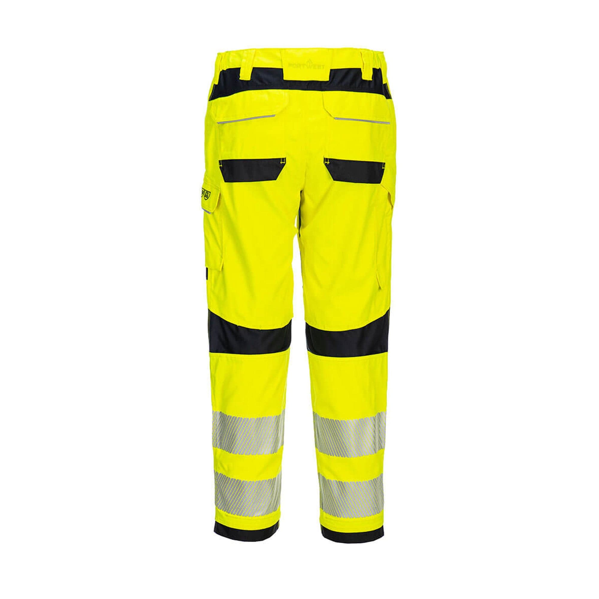 portwest pw3 flame resistant hi vis womens work trousers fr409 reverse