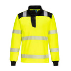 portwest pw3 hi vis 1 4 zip sweatshirt pw326 yellow