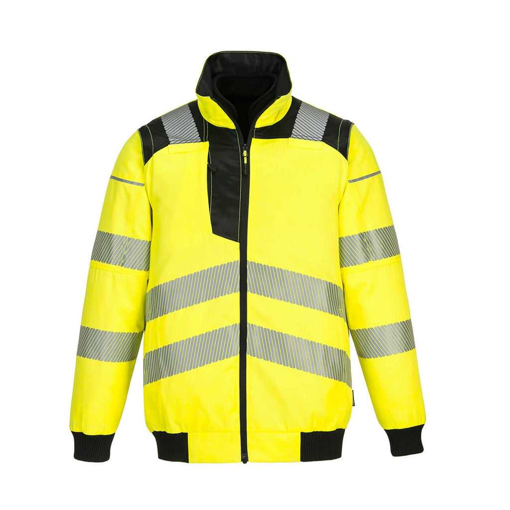 portwest pw3 hi vis 3 in 1 pilot jacket pw302 yellow