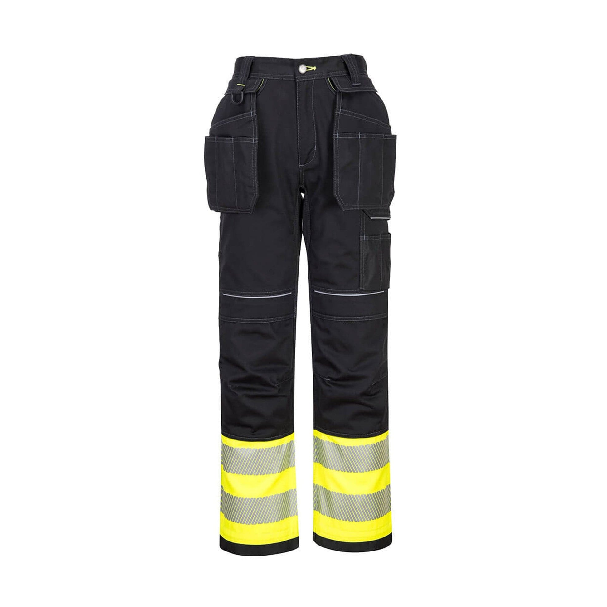 Portwest PW3 Hi Vis Class 1 Holster Pocket Trousers PW307 Yellow