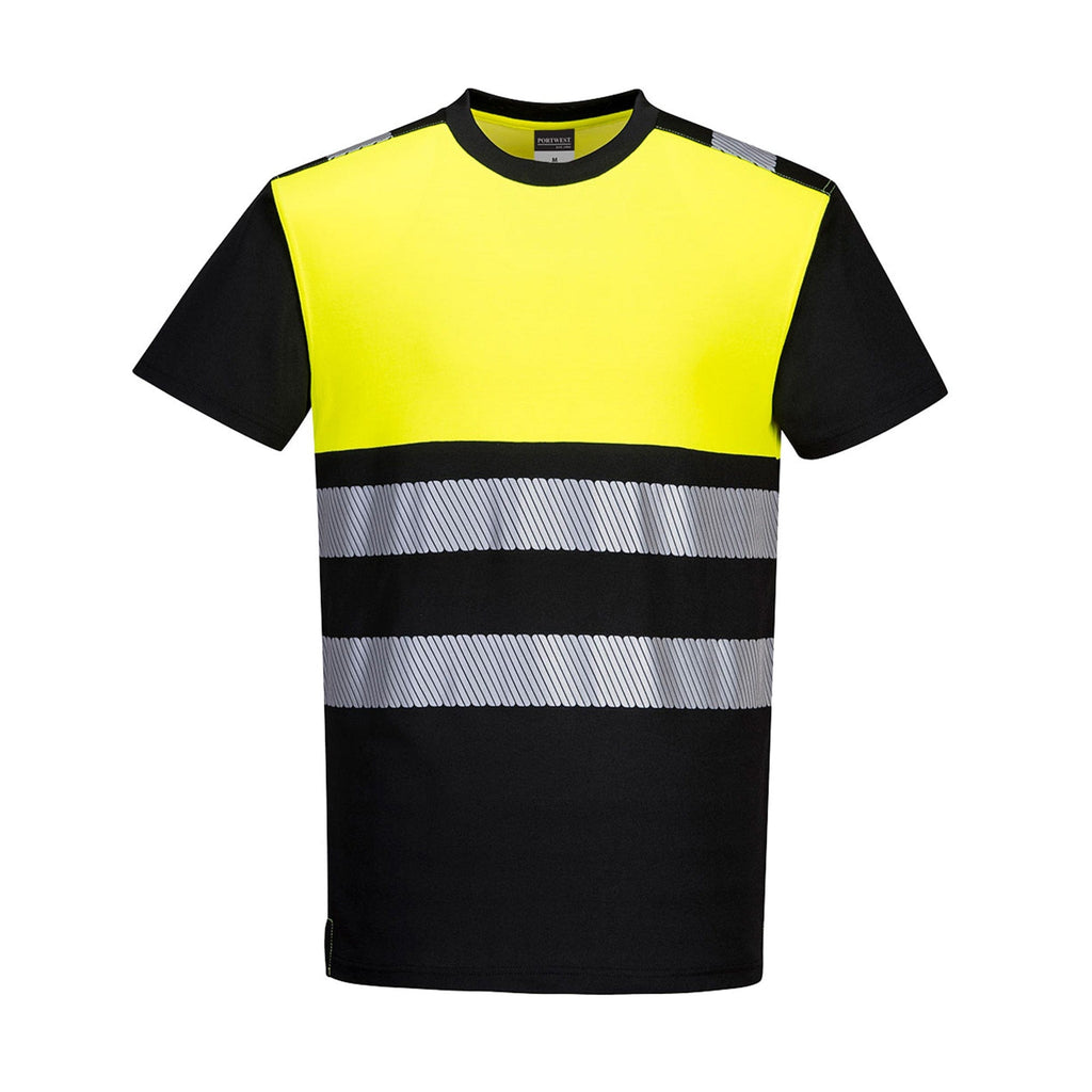 portwest pw3 hi vis cotton comfort t shirt pw311 yellow