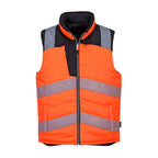 Portwest PW3 Hi-Vis Reversible Bodywarmer PW374 Orange/Black