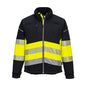 Portwest PW3 Hi Vis Softshell (3L) PW375 Black/Yellow