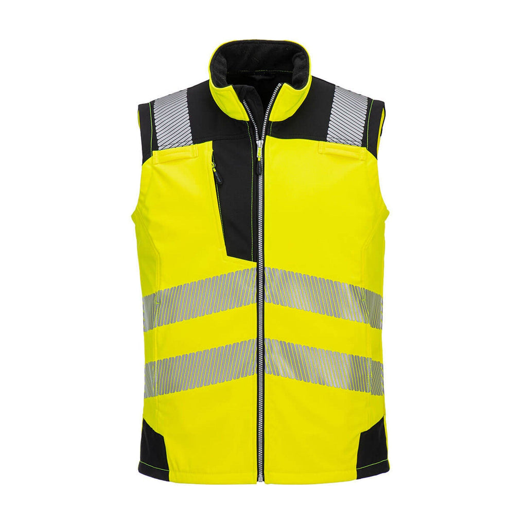 Portwest PW3 Hi Vis Softshell Gilet PW325 Yelow/Black