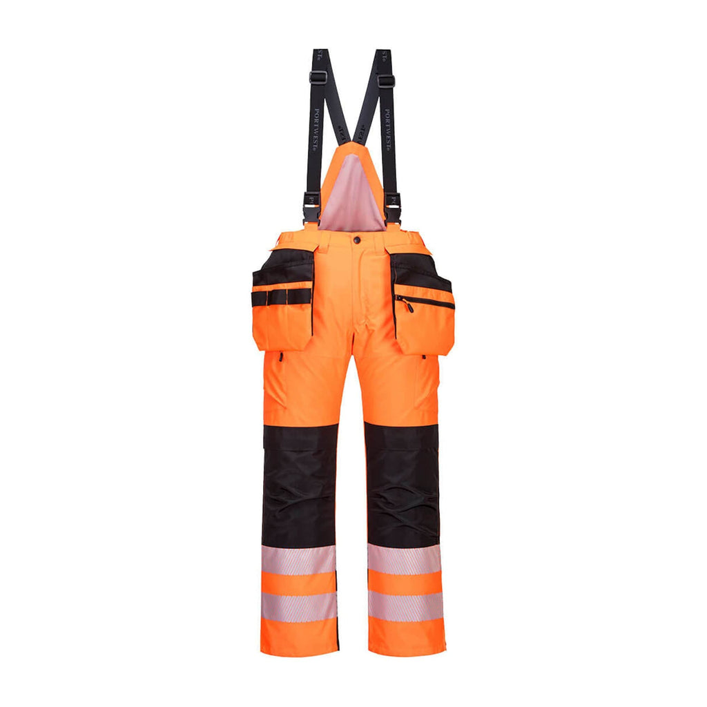 portwest pw3 hi vis winter trousers pw351 orange