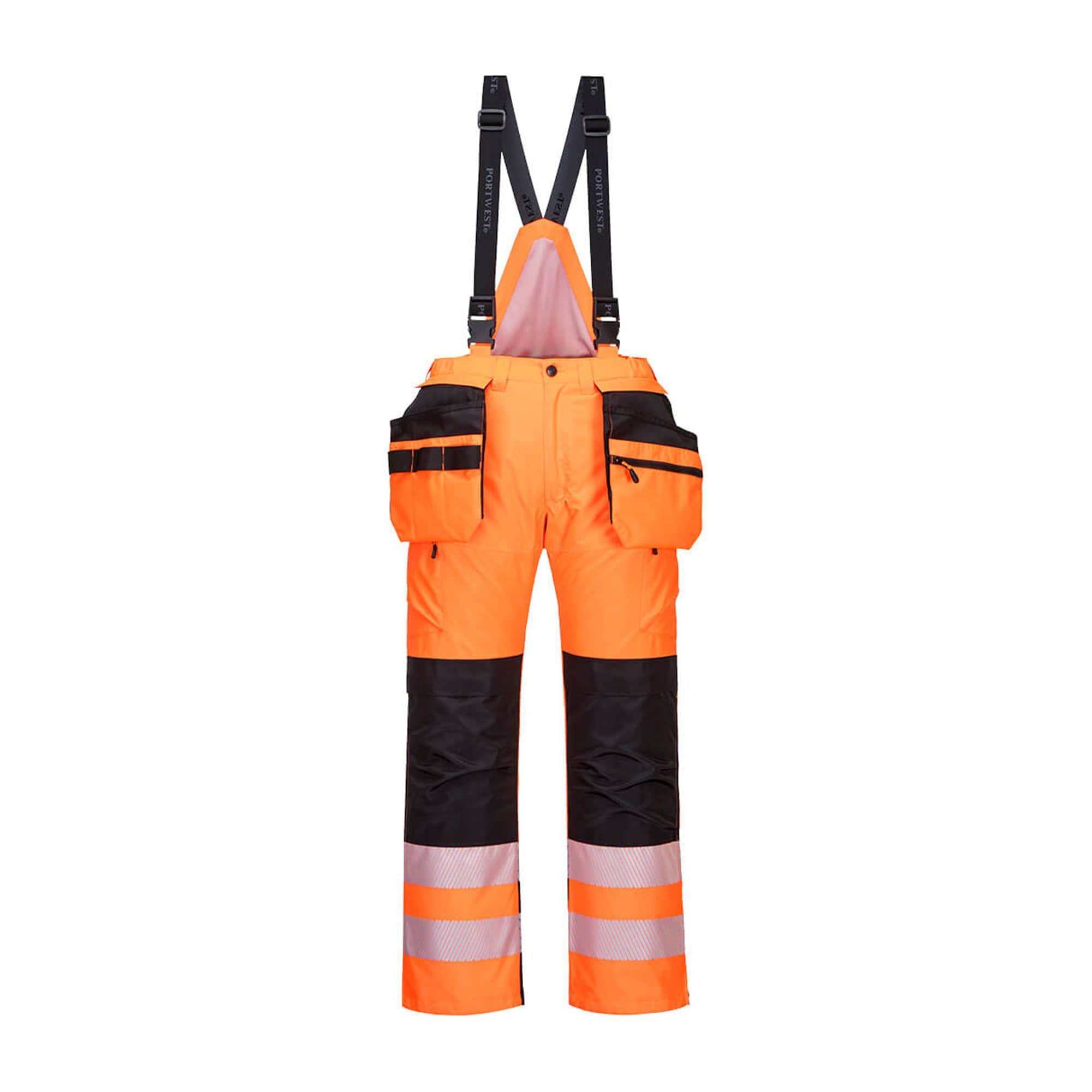 portwest pw3 hi vis winter trousers pw351 orange