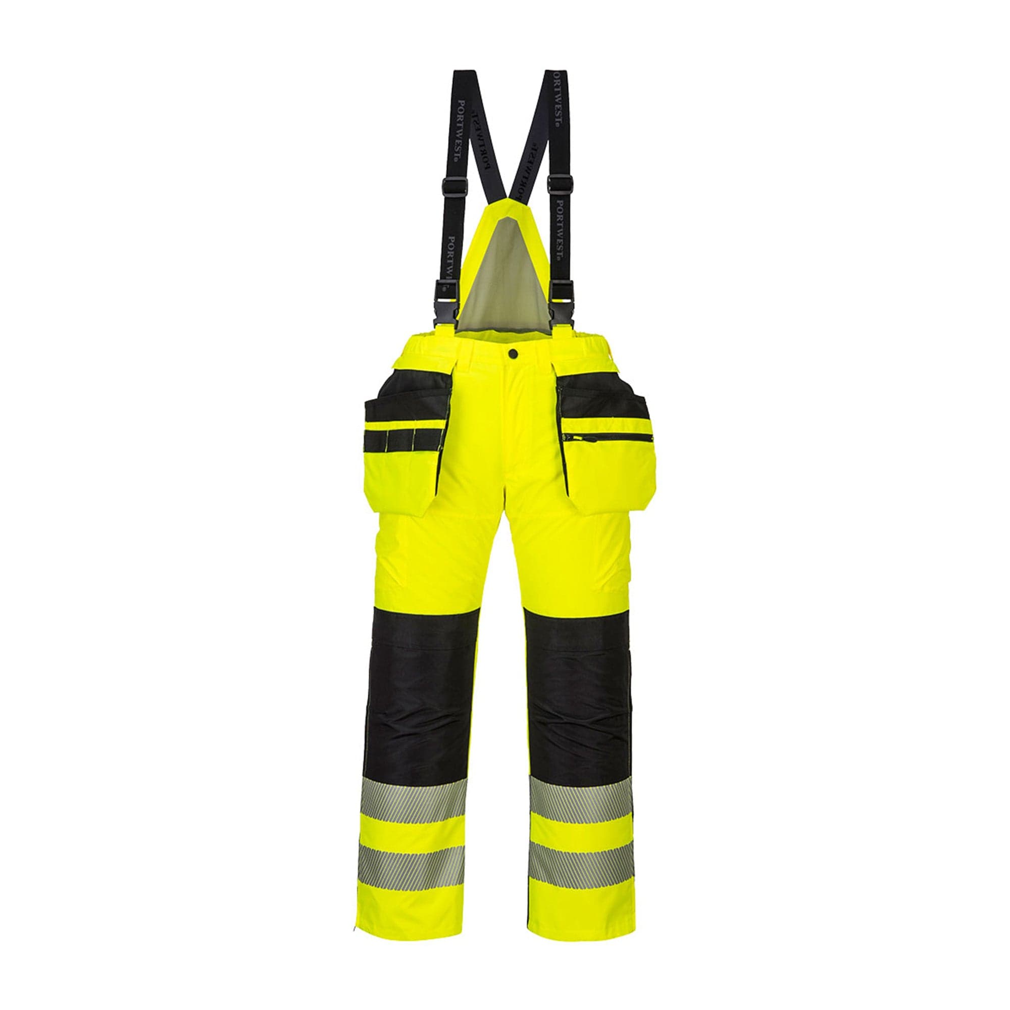 portwest pw3 hi vis winter trousers pw351 yellow