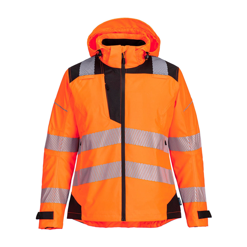 Portwest PW3 Hi Vis Women's Rain Jacket PW389 Orange/Black