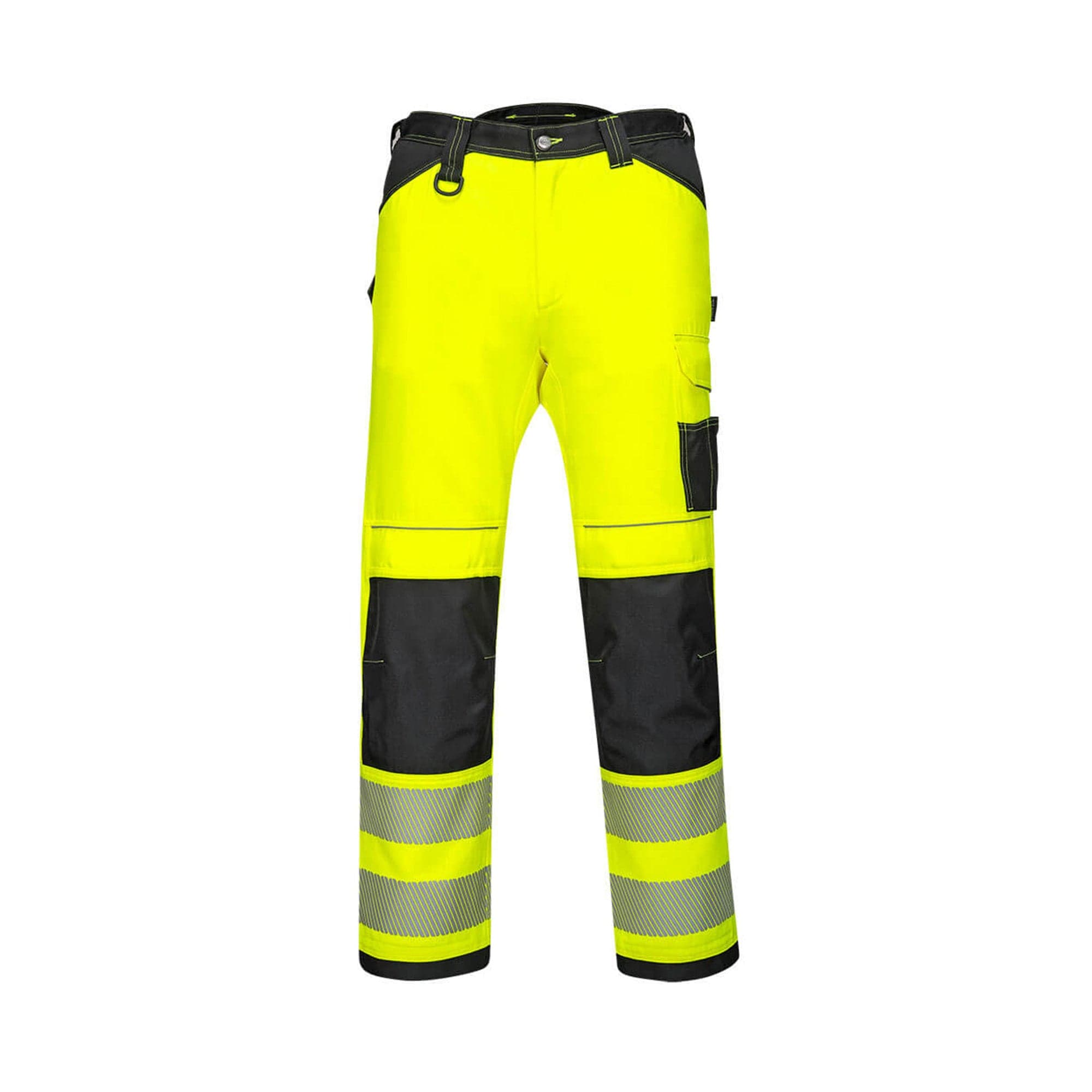 portwest pw3 hi vis womens stretch work trousers pw385 yellow