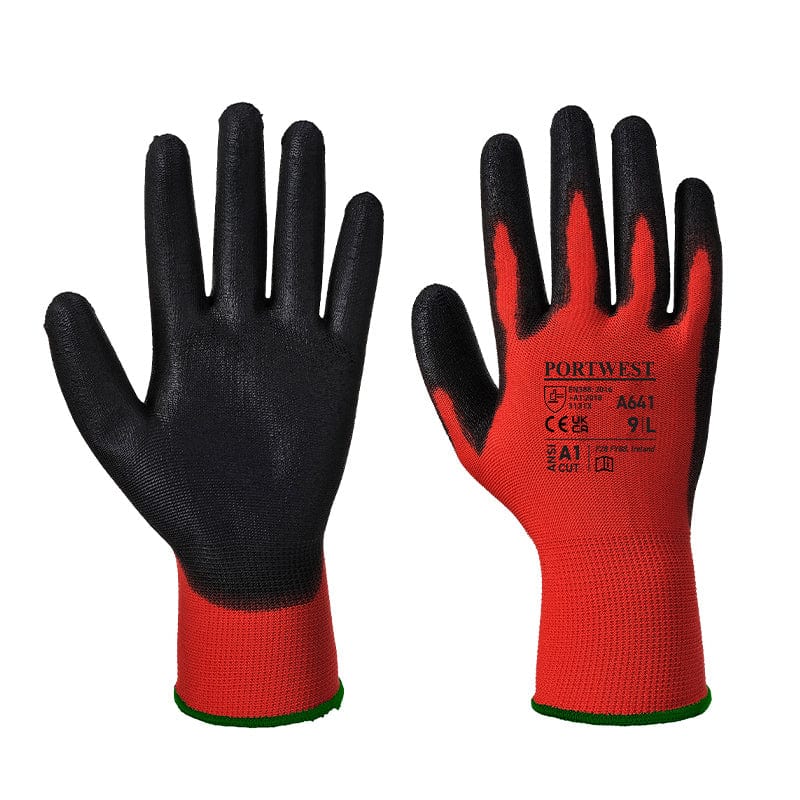 portwest red glove a641