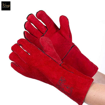 Portwest Red Welding Gauntlet Gloves A500